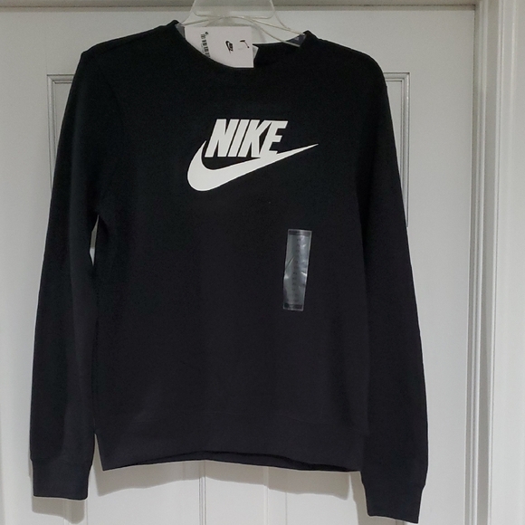 Nwt Nike Womens Black Crewneck Sz Xs - Picture 1 of 5